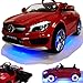 Produktbild Mercedes-Benz CLA 45 AMG viele LED Effekte Soft Start Kinderauto Kinderfahrzeug Kinder Elektroauto -rot-