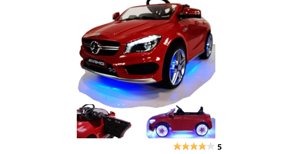 2x Moteurs Original Mercedes Benz Cla 45 Amg Licence Voiture Vehicule Electrique Pour Enfant Avec Telecommande Porteur Velo Rouge Amazon Fr
