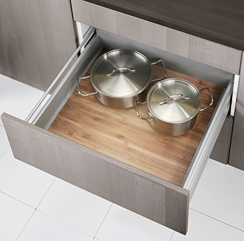 Wenko-47049100-Anti-Rutsch-Matte-Bambus-Schubladeneinlage-zuschneidbar-Ethylenvinylacetat-Transparent-150-x-50-cm