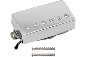 FLEOR Pickup Humbucker per chitarra Alnico5 Pickup al ponte cromati Compatibile con lo stile LP Parte di chitarra