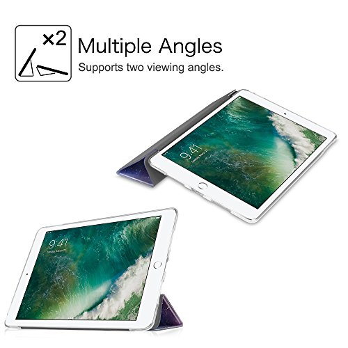 Fintie iPad 9.7 Zoll 2017 Hülle – Ultra Slim Superleicht Schutzhülle mit Lichtdurchlässig Rückseite Abdeckung Smart Cover Case Tasche mit Auto Schlaf / Wach und Standfunktion für Apple iPad 2017 Neue Modell, Die Galaxie - 6