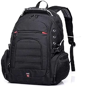 Red Lemon Men and Women RL Enforcer Polyester Bange Series 45 L 15.6-inch Laptop Bags Backpack Waterproof USB Anti Theft Travel (Black)