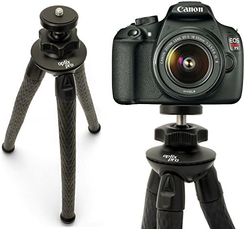 Optix Pro Large Ultra Flexible Tripod Stand with 360? Rotating Ballhead for Canon EOS &amp; Powershot Range DSLR SLR Cameras