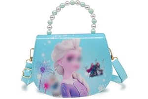 Babioms Kinderhandtasche, Eiskönigin Kinder Umhängetasche, für Mädchen zum Ausgehen oder Reisen, Cartoon Schulter-Tasche（18 * 15 * 7cm）