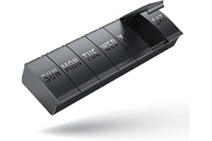 BARHON Extra Large 7 Day Pill Box Organiser, Weekly Vitamin Case Box Large Capacity Compartments, BPA-Free Medication Organiser, Daily Pill Case to Hold Vitamins, Cod Liver Oil and Medication