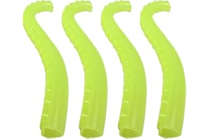 TOMAIBABY 4pcs Octopus Tentacle Finger Puppets Set of 4 Green Rubber Glow in The Dark Finger Tentacle Puppets for Telling Stories Funny for Kids