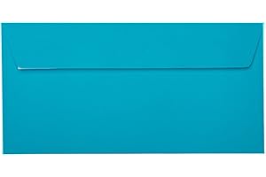 ‎PAPER24 Paper24 je 25 DIN lang Briefumschläge mit Haftstreifen (ohne Fenster) 11x22 cm Blau