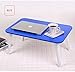 Produktbild Enko Lapdesks Portable Laptop Betttablett Falten Laptop Schreibtisch, Laptoptisch Lapdesk Betttisch Betttablett Notebook - Laptop Tisch Beistelltisch / Frühstück Bett Tablett Tisch / Outdoor Camping Tisch - 23,6 "x 15,7".(Blau)