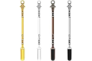 JOCXZI Mini Snuff Spoons - 4PCS Mini Petite Cuillère à Priser,Pelle à Priser, Scoop de Poudre Médicament Cuillère Pellette Poudre Medicine pour Médicaments Sels Épices