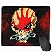 Produktbild keiwiornb Skull Tattoo Drawstring Tropical Print Personalized Design Mouse Pad Gaming Mouse Pad with Stitched Edges Mousepads, Non-Slip Rubber Base, 9.8x12 Inch/25 X 30cm, 3mm Thick - Best Gift Idea