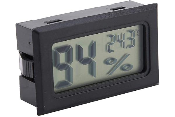 Jauge d'Humidité Numérique, YS-11Thermomètre Intérieur sans Fil avec Affichage LCD, Mini-hygromètre pour Vivariums de Reptiles, Maison/Bureau et Serre