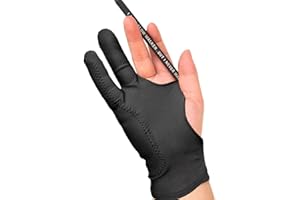 Kasmole pour Tablette à Dessin, d'artiste pour Tablette à Dessin | Gants d'artiste à Deux Doigts pour Tablette, Croquis Papier, Protection Contre Les Taches