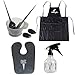 Hair Dye Coloring DIY Beauty Salon Tool Kit- Hair Tinting Bowl,Brush Comb,Ear Cover,Hair Salon Working Apron,Hair Coloring Cape,Spray Bottle For Salon Barbers College Professional Hair Coloring Bleaching Hair Dryers and Accessories (Hair Dye Coloring Set A)