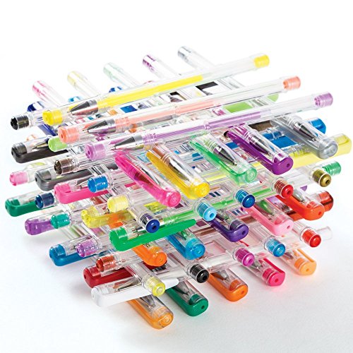 48 Stück Gelschreiber Gelstifte Set, Aril-gxr bunte Stifte inklusive Glitte, Metallisch, Pastell, Noen Gel-Stifte für Künsterbedarf, Erwachsene Malbücher, zeichnen, skizzieren, basteln usw. - 2