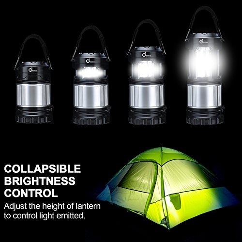 LED Laterne, ODOLAND 2-in-1 Camping Laterne Taschenlampe – neue LED 300lm, wasserdichte Campinglampe Campingleuchte Zeltlampe Notlicht Notfalllampe, tragbar für Camping Outdoor Wandern - 6