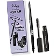Ruby's Organics Kohl and Mascara Beauty Gift Kit for Women- Long-Lasting Intense Pigment, Smudge Proof, Everyday Eye Makeup Kajal, 100% Natural & Non-Toxic, Eye-Friendly, Daily Use - Black (Combo Pack of 2)