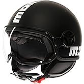 MOMODESIGN Fgtr Classic Motorcycle Helmet Outdoor Helmet Mono Matt Black White S