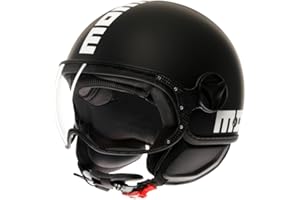 MOMO DESIGN MOMODESIGN - FGTR CLASSIC E2206, Casco Moto Jet, Casco Jet Omologato ECE, Casco Jet Aperto Scooter, Uomo e Donna, Leggero con Visiera, per Uomo e Donna