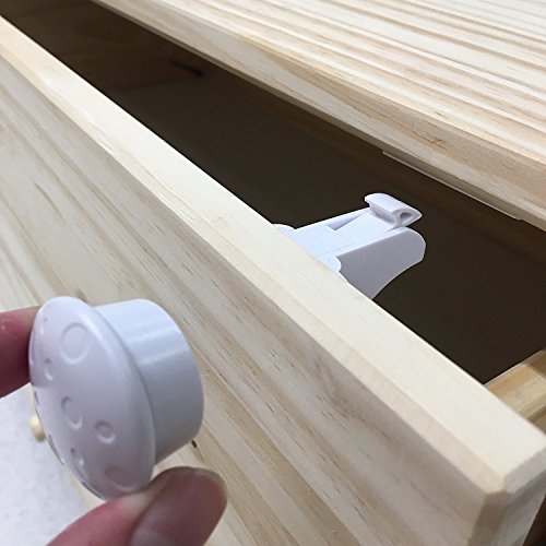 HomySnug Magnetische baby Lock, Kindersicherung magnetschloss für Schränke und Schubladen 8 Schlösser und 2 Schlüssel - 5