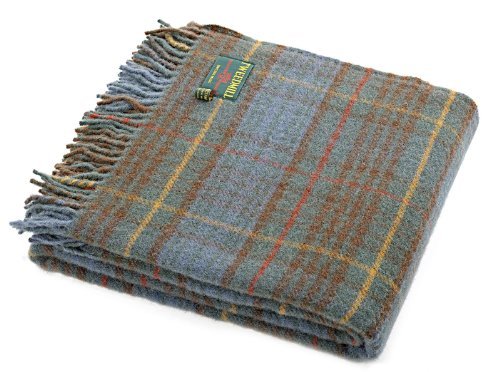 Antique Hunting Stewart tartan British made picnic blanket wool throw travel rug