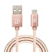Price comparison product image Super Fast Charging Micro USB 1M, 2M, 3M Charger Data Sync Cable for Samsung Galaxy S5 S6 S7 Edge, Nexus, Kindle, HTC, LG, Sony, PS4 Controller, Micro with 5 Pin microUSB male connector [RoseGold2M]