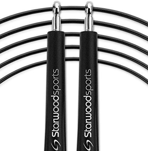 Springseil – Speed Rope – Ca. 3 m & leicht verstellbar – Stahlkugellager – Ideal für Crossfit, MMA, Box- & Fitness-Training – Lebenslange Garantie - 4