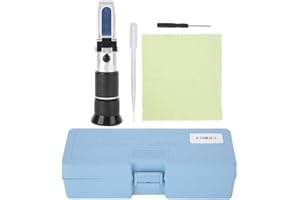 DIOCHE Rifrattometro Brix, Densimetro Brix portatile 0-50% Tester lettore Brix portatile per misurare il contenuto di zucchero nella frutta, Rifrattometro saccarimetro per il controllo del contenuto di zucch