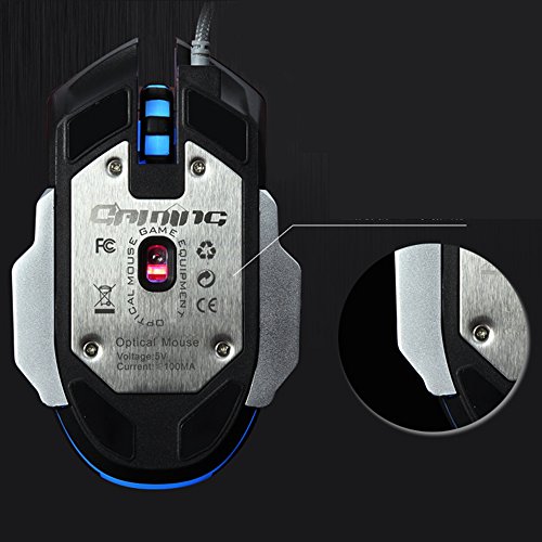 urchoiceltd® 2016 Ajazz X5 + Rainbow Hintergrundbeleuchtung Gaming Tastatur + 800/1200/1600/2400DPI 6 Tasten pro Gaming Maus + schwarz Tempel Mauspad - 9