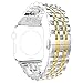 Produktbild Compatibel Apple Watch Armband Luxus Edelstahl 40MM in 4 Farben, Unisex Echter Edelstahl Smart Watch Uhrenarmband Ersatzarmband für Apple Watch Band iwatch Series 4/3/2/1 (40mm, Gold)