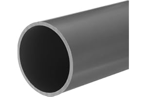 QUARKZMAN PVC Rohr, Durchmesser 57mm Länge 200mm Rund Kunststoffrohr für Garten, Aquarium, Wasserleitung, Kabelkanal, lüftungsrohr (Hellgrau)