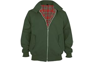 Parsa Fashions Malaika® Harrington Jacket Men's Classic Vintage Retro Scooter 1970'S Bomber Trendy Coat X-Small to XXXXX-Large Available in PLUS SIZES (Extra Small to 5XL)