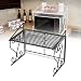 Produktbild Greensen Metall Mikrowelle Regal Küchenregal Mikrowellen-Lagerregal Standregal Mikrowellenhalter Stand Mikrowellenherd Gestell Stabile für Küche und Arbeitsplatte schwarz