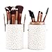 YESURPRISE New Fashion Pro Makeup Brush Set Cosmetic Brushes Tool Kit Cup Holder Case Gift Gold-white