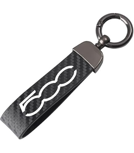Portachiavi Auto In Pelle Fibra Di Carbonio Per Nissan Juke, Con Anello A D E Cacciavite, Nero 12,5 Cm