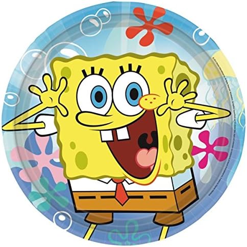Spongebob Birthday Party Tableware 2015 Range Decoration Items (Paper Plates 23 cm (997773)