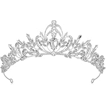 Voarge Braut Tiara - Kristallkrone Für Hochzeit & Prinzessin Kostüm