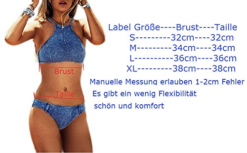 Arrowhunt Damen Mädchen Neckholder Push Up Sport Bikini Set Badeanzüge - 4