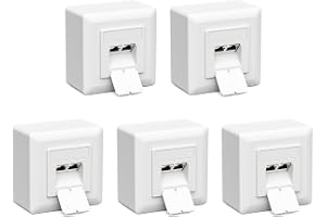 iwillink 5 x Cat7 nätverksuttag 2 port 10 Gbit/s, vit | Skärmad LAN-uttag, ytmonterad/infälld universal, POE+, kompatibel CAT