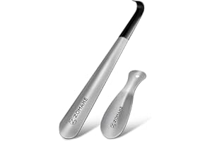 ZOMAKE Shoe Horn Long Handled, 42CM Long Shoehorn Metal for Men Women Elderly Seniors, Extra Long Shoe Spoon Helper Boot Horn for Football Boots