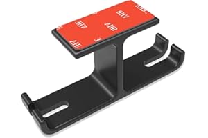 6amLifestyle Wieszak na słuchawki do gier, aluminiowy podwójny uchwyt na słuchawki, hak z organizerem na kabel, konstrukcja pod biurko