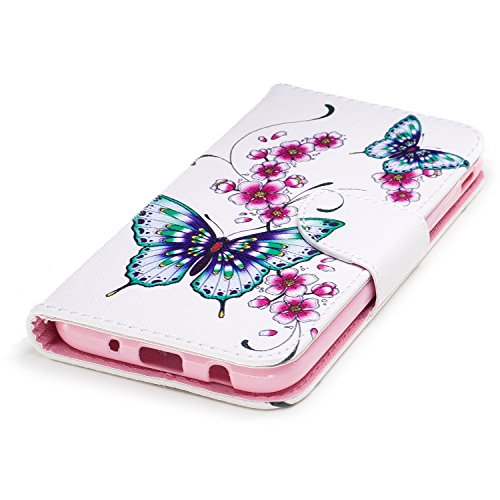 Funda Galaxy J5 2017 SM-J530F  SpiritSun Carcasa Samsung J5 2017 Funda Libro Flip Folio Case de PU Cuero   Suave Silicona  Cierre Magn  tico   Funci  n de Soporte  Elegante Protectora Funda Tapa para Samsung Galaxy J5 2017 SM-J530F  5 2 pulgadas  - Butterfly and Flower