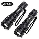 ☀【SUPER HELL UND 5 MODI】Die Taschenlampe LED Verwendet einen hocheffizienten Cree LED Chip. Der Lichtstrahl kann sehr weit geschossen werden. Die superhelle, leistungsstarke taktische LED-Taschenlampe ist von hervorragender Qualität und bietet 50.000 Betriebsstunden. Dieser Artikel ist CE, FCC und PSE zertifiziert. Verfügt über 5 Lichtmodi: Hoch / Mittel / Niedrig / Strobe / SOS.