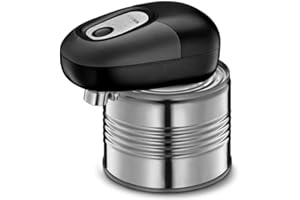 Winnueup Automatisches Dosenöffner-Set, Öffnen Sie Ihre Dosen auf Knopfdruck, mit glatten Kanten, lebensmittelecht, AA-Batterie, elektrischer Dosenöffner, 5-in-1-Flaschenöffner (Schwarz Grau)
