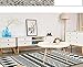 Produktbild Einfach Moderner Teppich Wohnzimmer Couchtisch Sofa Teppich Schlafzimmer im ganzen Bett Decke Tatami matt schwarz und weiß STIL Geometrische Mats, 160*230cm