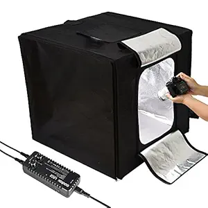 Godox LSD80 Mini Photography Studio Lighting Tent, 5800K Double LED Light Boards Studio Box for Photography Shooting (32 x 32 x32 inch)