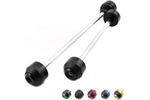 ROCKMUTE Motorcycle Front Rear Wheel Axle Fork Sliders Crash Protector For Honda CBR1000RR 2017 2018 2019 Motorbike Falling Protection Guard Pads Aluminum 1 Pair (2 pcs) (Black Front+Rear)