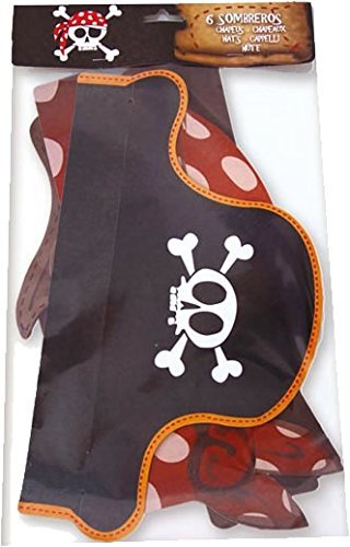 36-teiliges * KINDERPIRATEN VERKLEIDUNGS-SET * für 6 Kinder mit Piratenhüte + Augenklappen + Ohrringen + Goldsäckchen + Goldtaler // Verkleidung Piraten Party Kindergeburtstag Geburtstag - 3