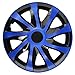 Produktbild 4-er Set Radkappen Radzierblenden Draco CS 13 Zoll 13'' schwarz blau black blue