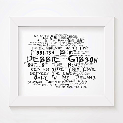 Debbie Gibson Poster Print - Out of the Blue - Lyrics Gift Signed Art