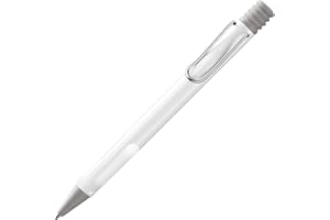 ‎LAMY Lamy safari white Kugelschreiber - zeitlos klassicher Kuli mit ergonomischem Griff & robustem ASA-Kunststoff - inkl. Großraummine M 16 in Strichbreite M in blau